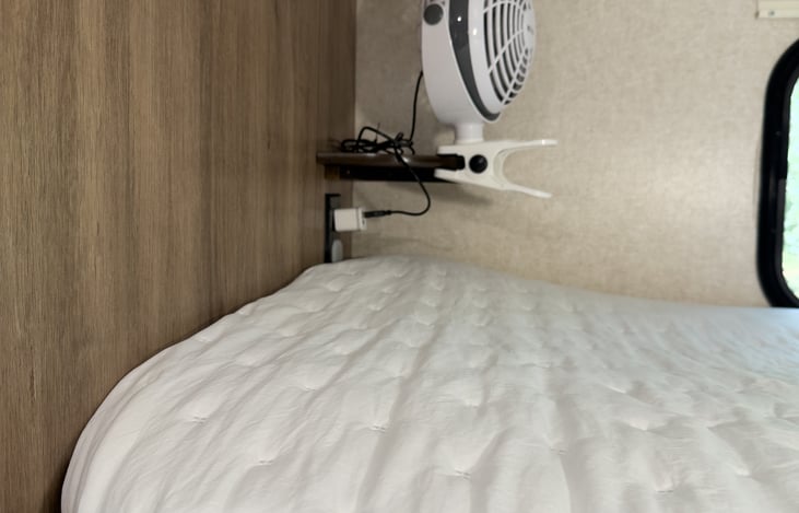 Each bunk has its own fan for comfort.