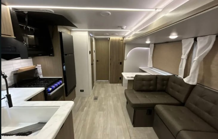 Kitchen and living area