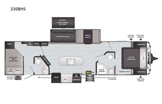 Keystone Bullet 330BHS – Sleeps 9 with 1.5 Baths