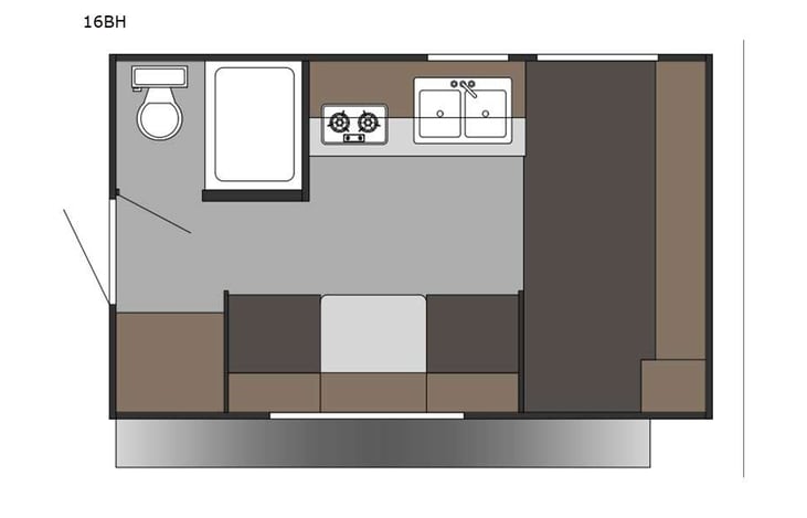 Representative floor plan provided by a trusted RVshare partner.