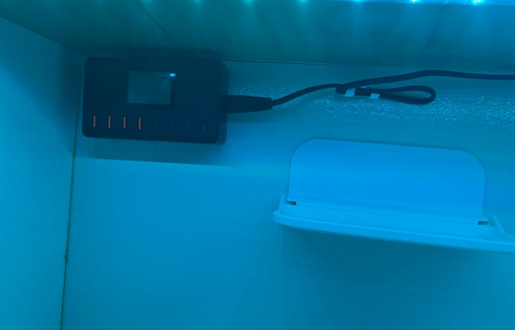 Recharge your phone or other devices with the included USB charger