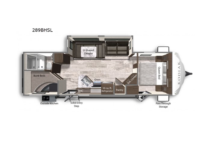 Representative floor plan provided by a trusted RVshare partner.