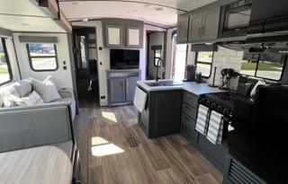 The Farmhouse travel trailer.