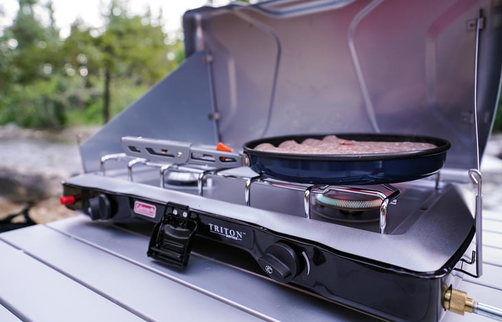 Optional Coleman Stove, great for cooking outside