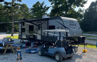 Kid and pet friendly adventure travel trailer