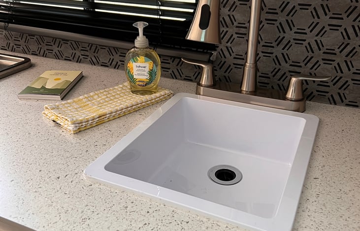 We keep hand soap, dish soap, towels, and plastic ware stocked at all times. You will want to bring the cookware and cooking utensils you want to use.