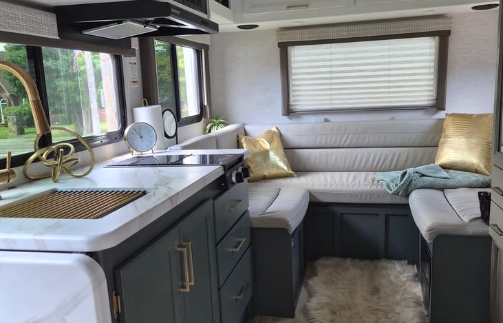 Kitchen and living space.