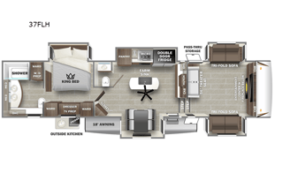 King Bed/sleeps 6/ 1.5 bath/ Outdoor Kitchen