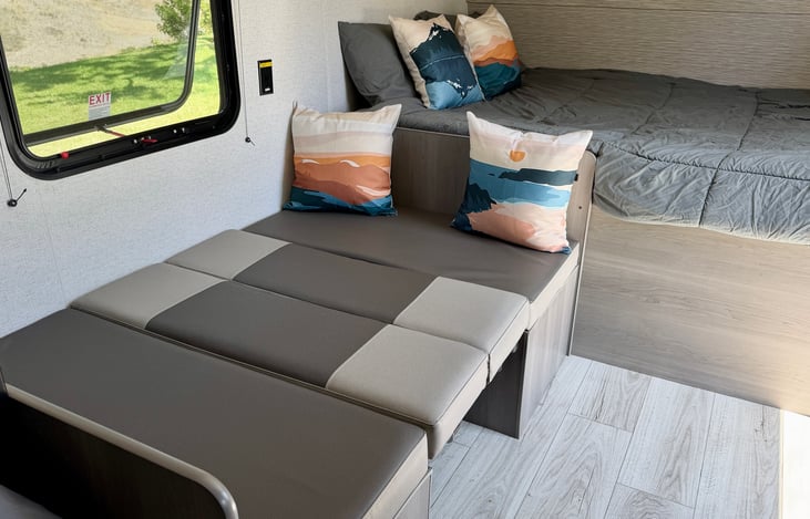 Dinette turns into extra small sleeping area