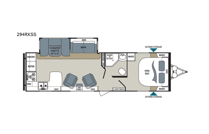 Representative floor plan provided by a trusted RVshare partner.