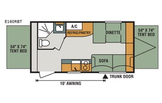 2017 KZ Escape Kid Approved Pet Friendly Lightweight Expandable RV Rental