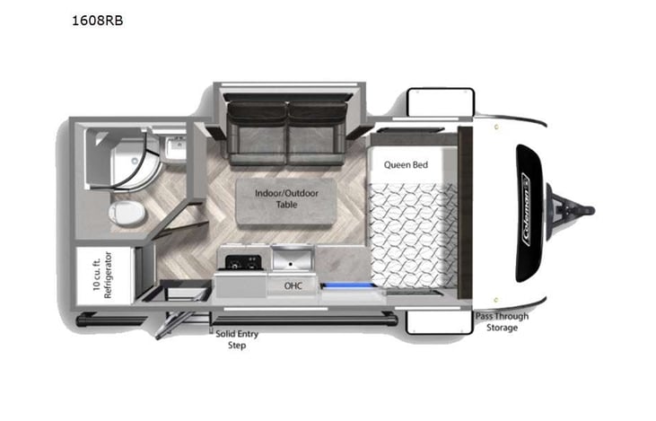 Representative floor plan provided by a trusted RVshare partner.