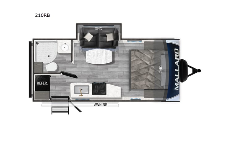 Representative floor plan provided by a trusted RVshare partner.