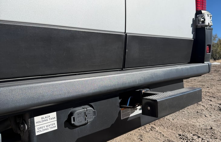 tow hitch step for easy access from the back doors
