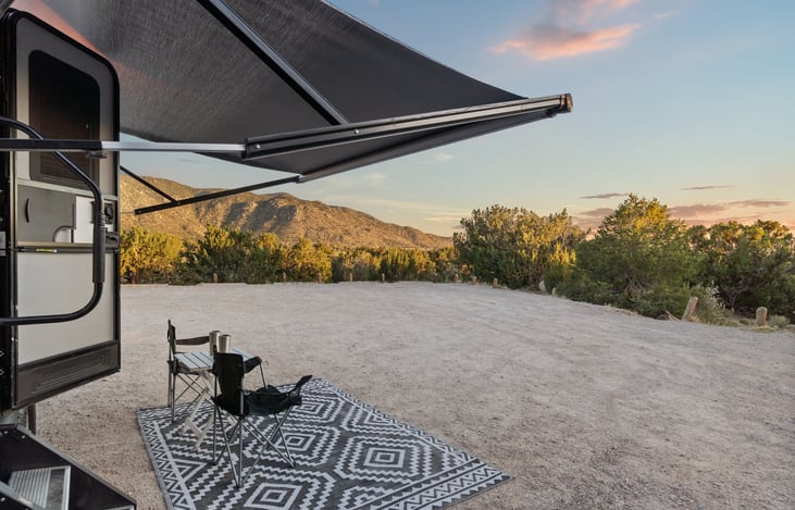 Outdoor lounge area.