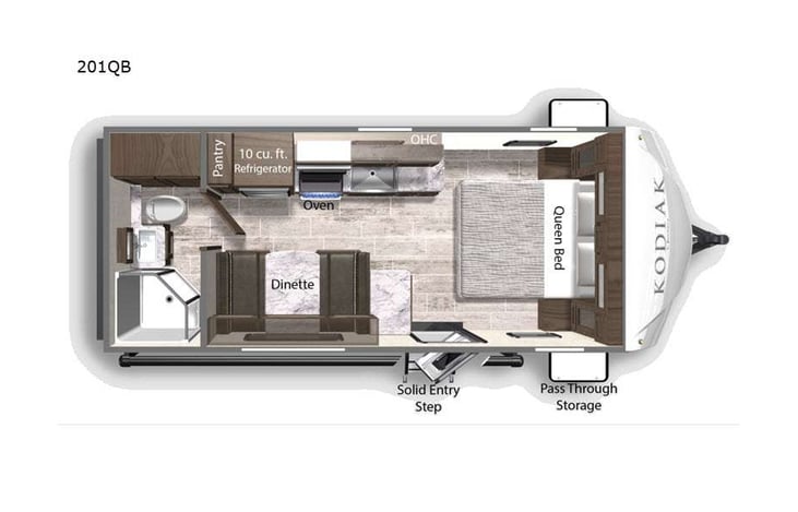 Representative floor plan provided by a trusted RVshare partner.