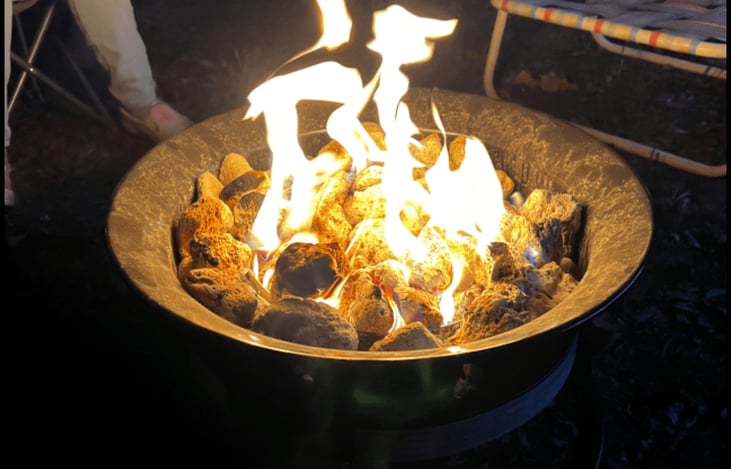 Optional add on gas fire pit.