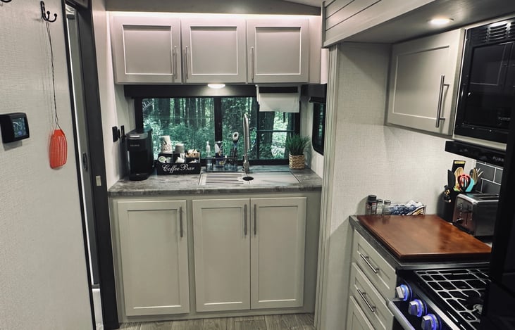 Rear kitchen with nice views!