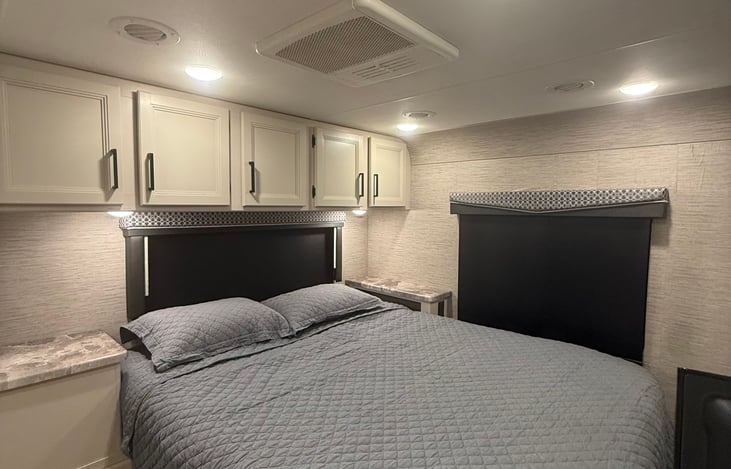 Private Queen bedroom with lots of storage space.