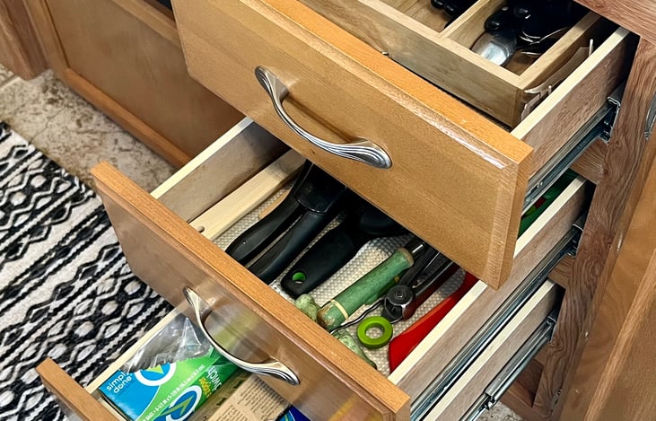 Plenty of storage and stocked for all your kitchen needs!