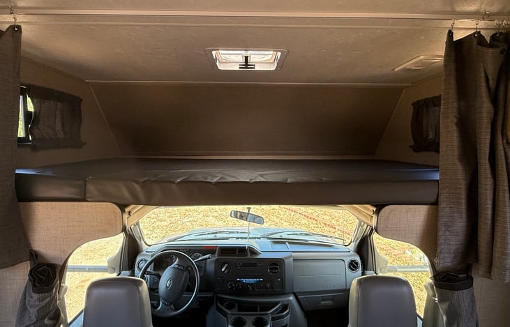 Above-cabin queen bed