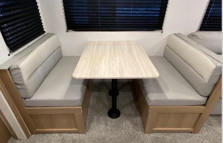 Dining area that also turns into a bed