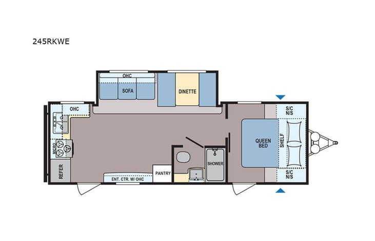Representative floor plan provided by a trusted RVshare partner.