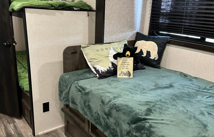 Dinette converted to bed