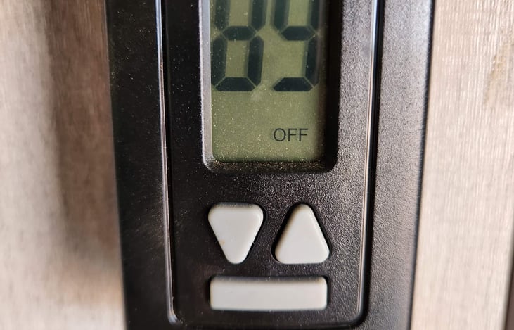 All three living areas have thermostats to control the AC units.