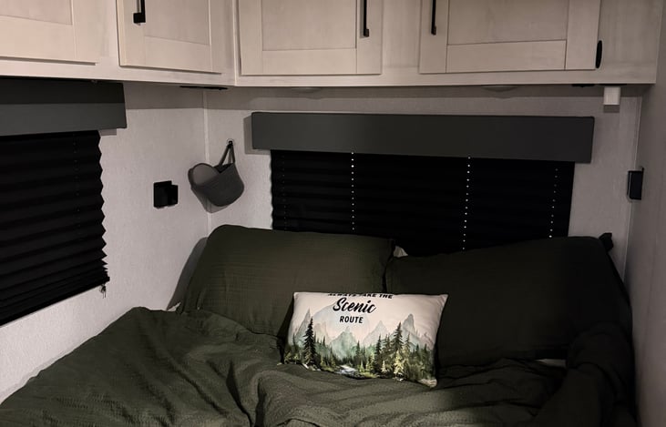 Cozy standard queen size bed to unwind after your adventures
