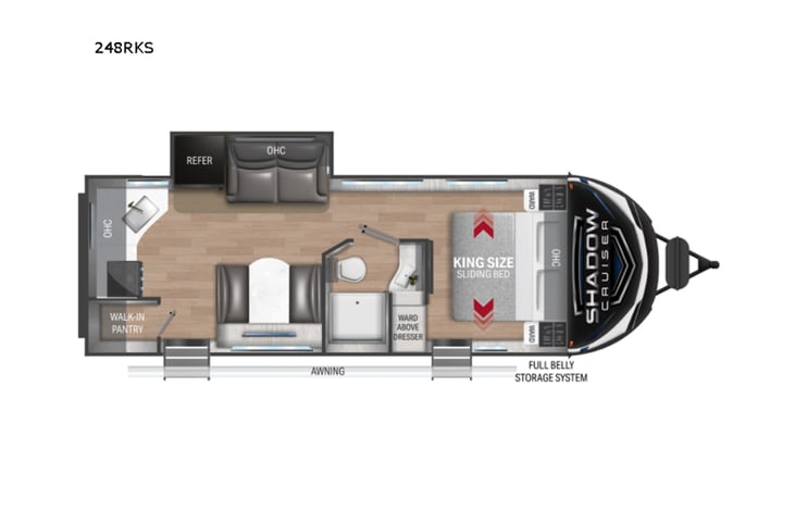 Representative floor plan provided by a trusted RVshare partner.