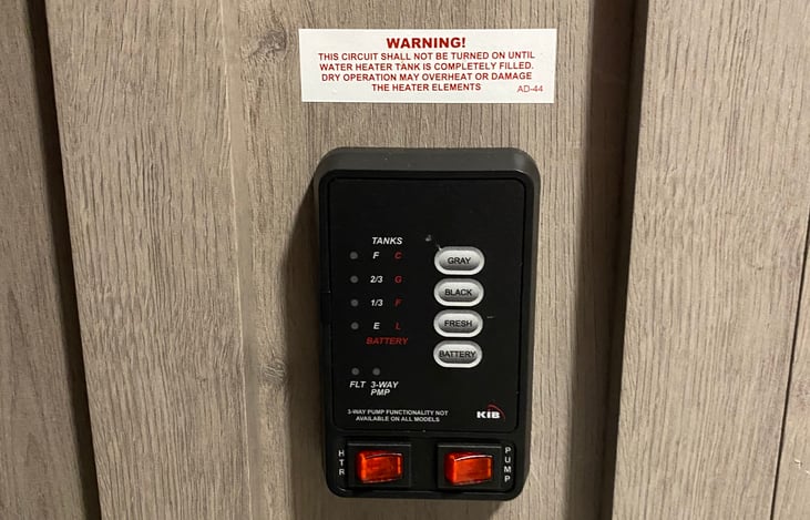 Water heater and water pump switches