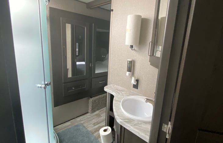 Bathroom Sink with Storage