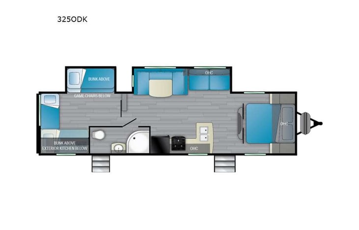 Representative floor plan provided by a trusted RVshare partner.