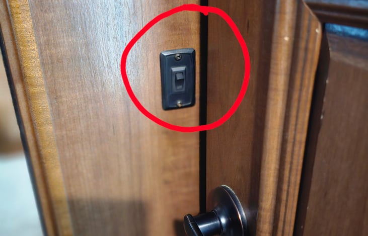 Light switch in bedroom