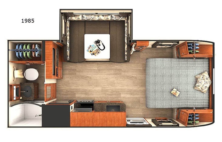 Representative floor plan provided by a trusted RVshare partner.