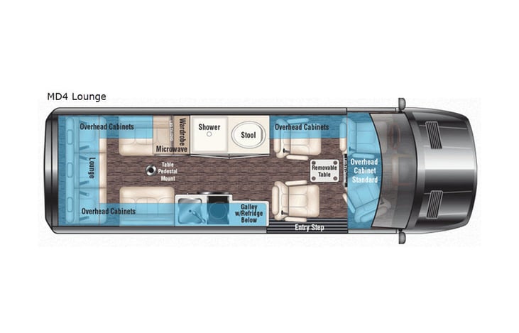 Representative floor plan provided by a trusted RVshare partner.