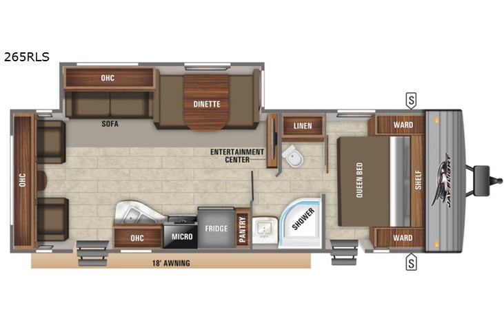 Representative floor plan provided by a trusted RVshare partner.