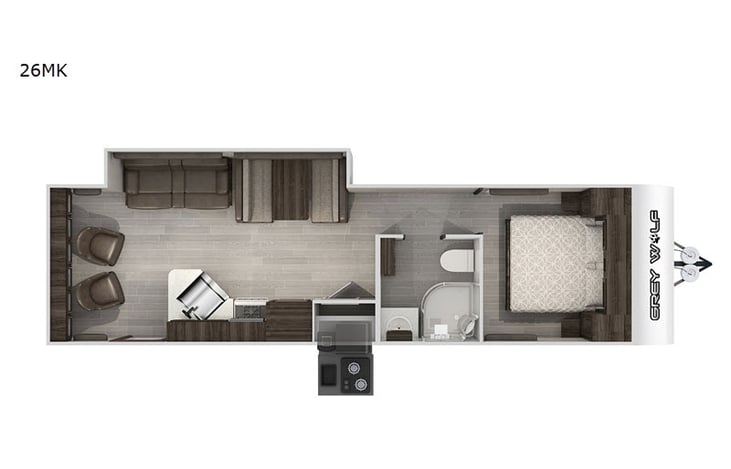 Representative floor plan provided by a trusted RVshare partner.