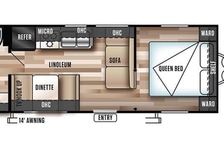 Northeast Indiana Camping! 2015 Forest River Wildwood X-Lite, sleeps 5 ~ 101 Lakes Steuben Co.
