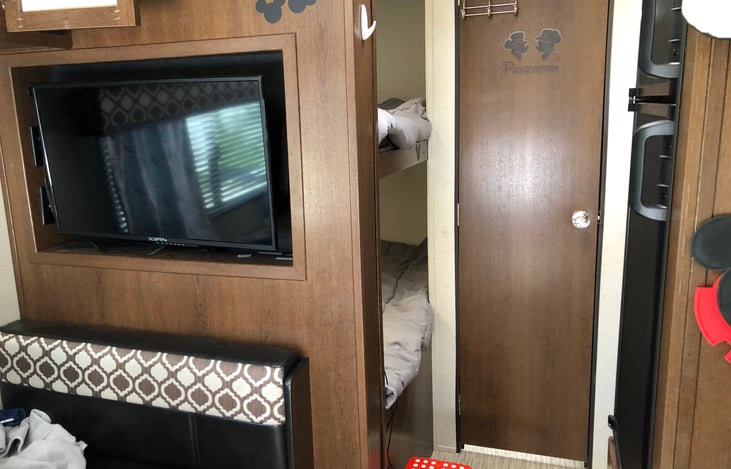 If it’s heading to the bathroom you need- we have that covered too. Head on back. Will accommodate 1  large Adult at a time.