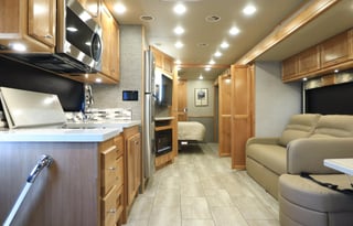 Beautiful luxury RV is Kid and Pet friendly!