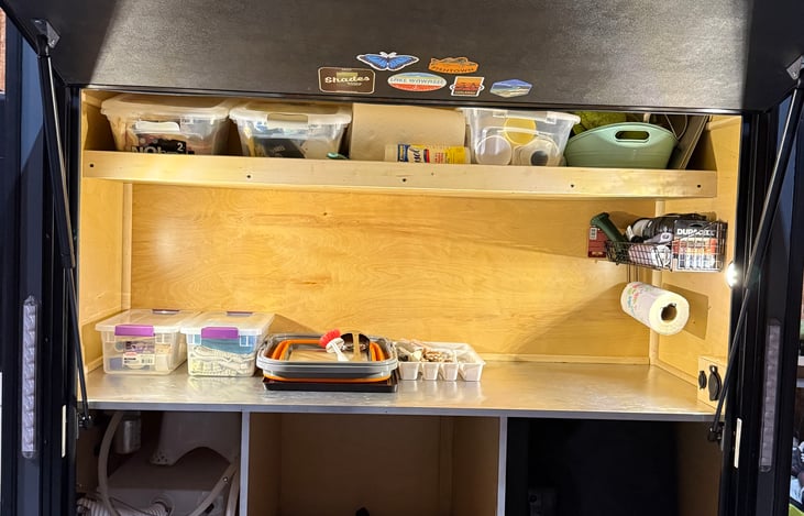 Rear Kitchen. Fully stocked.