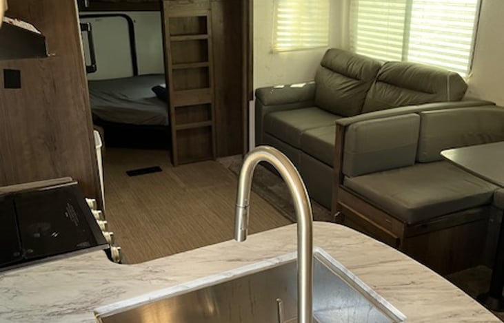 Living area facing Double Corner Bunks