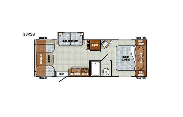 Representative floor plan provided by a trusted RVshare partner.