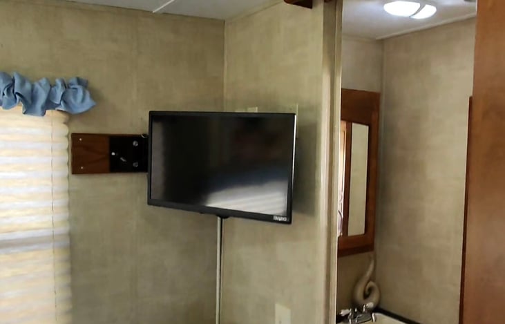 The Hot Tub Suite, private bedroom has a smart TV
