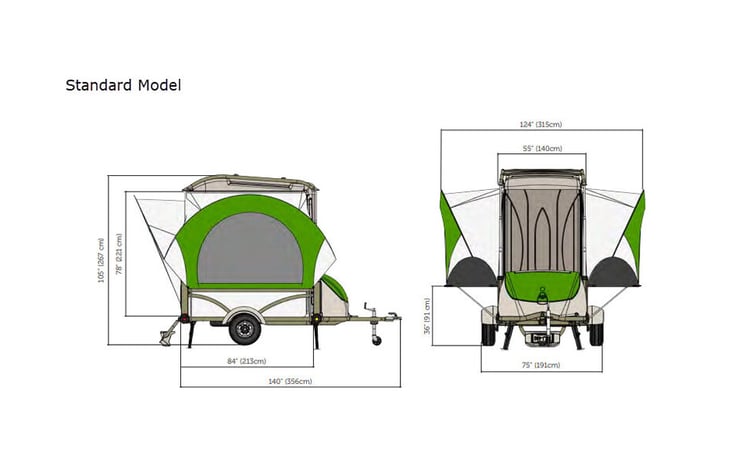 Representative floor plan provided by a trusted RVshare partner.