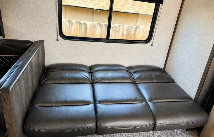 Converts into a comfortable sleeping space for extra guests