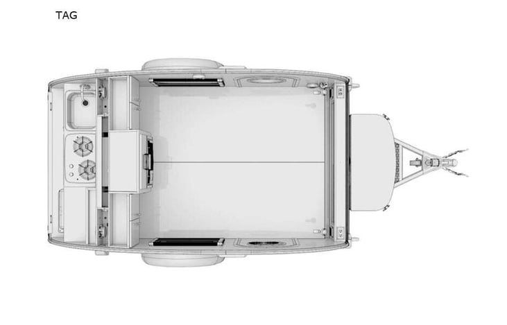 Representative floor plan provided by a trusted RVshare partner.