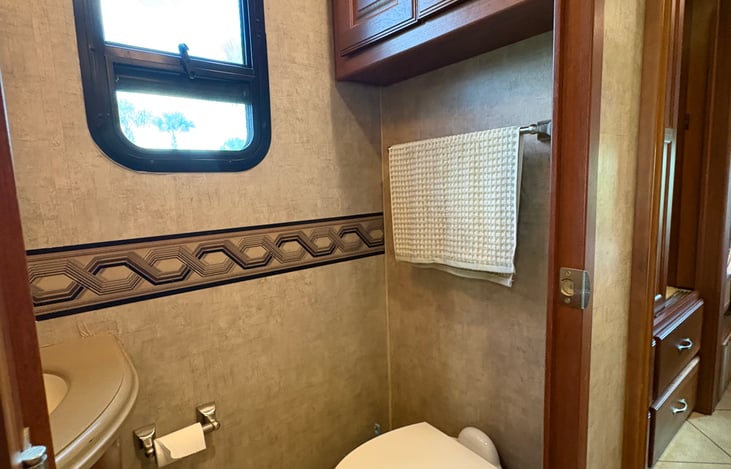 toilet and sink on the passenger side
